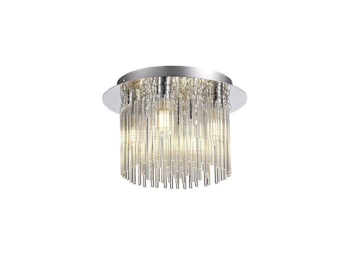 C-Lighting Kraz Ceiling Light, 4 x G9, IP44, Polished Chrome/Clear Glass - 28664