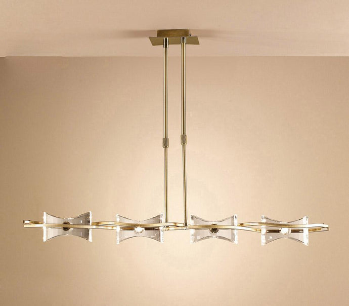 Mantra M0880AB Kromo Telescopic 4 Light G9 Line, Antique Brass