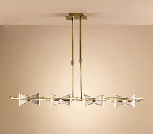 Mantra M0880AB Kromo Telescopic 4 Light G9 Line, Antique Brass