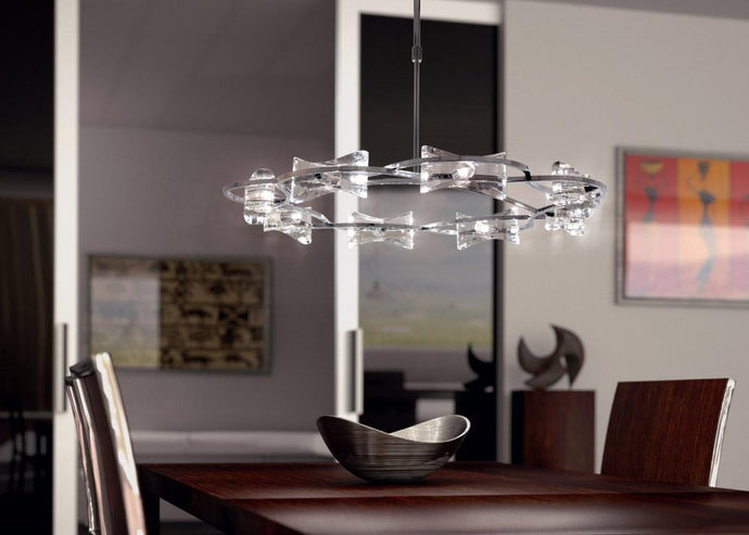 Mantra M0888 Kromo Telescopic 8 Light G9 Round, Polished Chrome