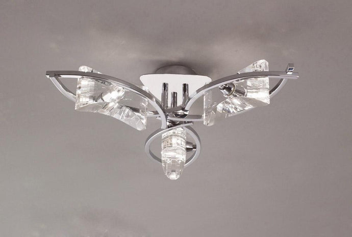 Mantra M0891 Kromo Ceiling 3 Light G9, Polished Chrome