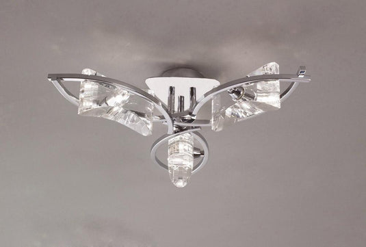 Mantra M0891 Kromo Ceiling 3 Light G9, Polished Chrome