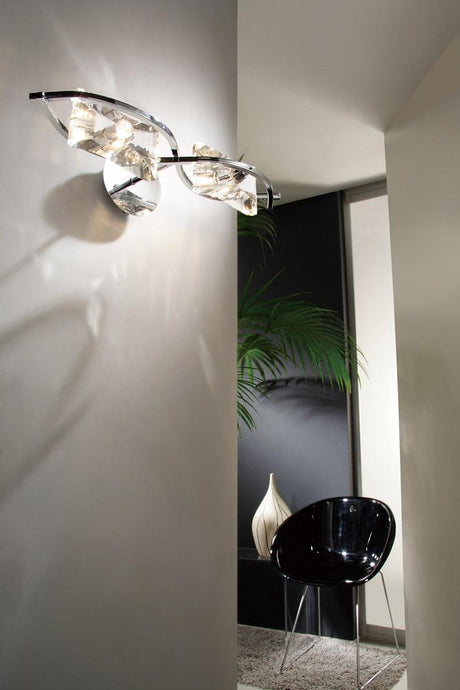 Mantra M0893/S Kromo Wall Lamp Switched 2 Light G9, Polished Chrome