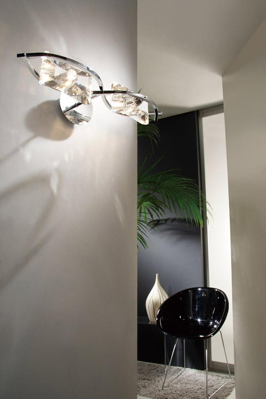Mantra M0893/S Kromo Wall Lamp Switched 2 Light G9, Polished Chrome