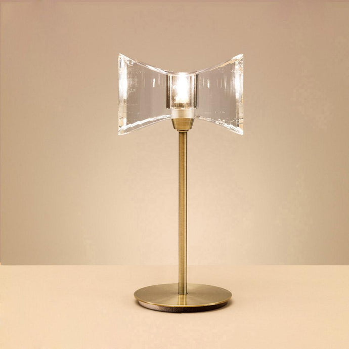 Mantra M0894AB Kromo Table Lamp 1 Light G9 Sraight Frame, Antique Brass