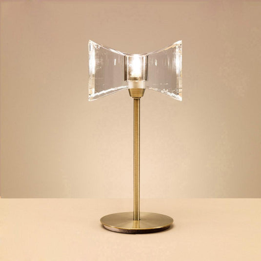 Mantra M0894AB Kromo Table Lamp 1 Light G9 Sraight Frame, Antique Brass