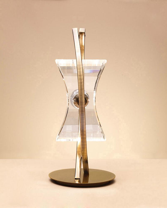 Mantra M0895AB Kromo Table Lamp 1 Light G9 Looped Frame, Antique Brass
