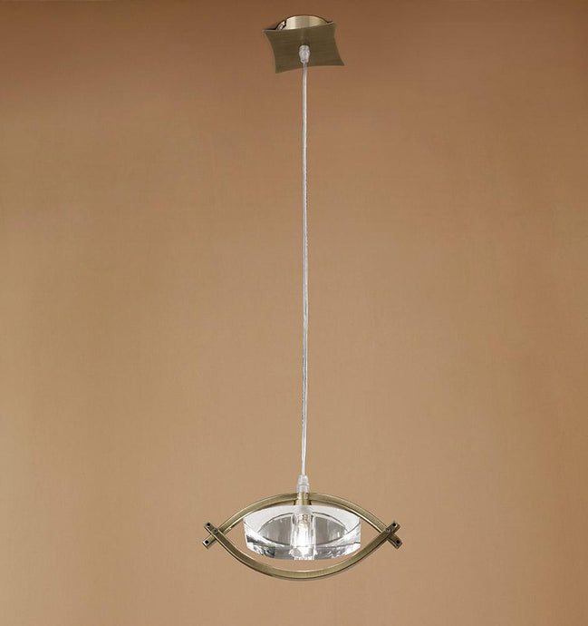 Mantra M0899AB Kromo Pendant 1 Light G9, Antique Brass