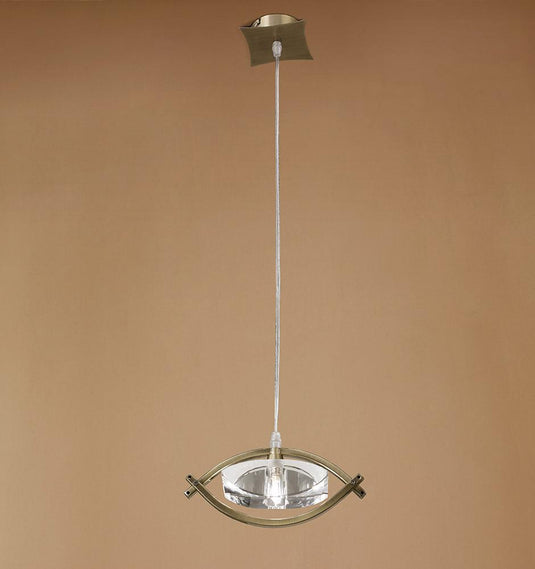 Mantra M0899AB Kromo Pendant 1 Light G9, Antique Brass