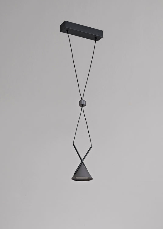 C-Lighting Kross Pendant 1 Light, 1 x 3W LED, 3000K, 110lm, Sand Black/Grey, 3yrs Warranty - 29014