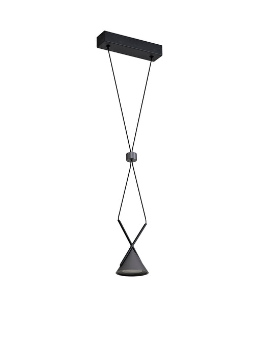 C-Lighting Kross Pendant 1 Light, 1 x 3W LED, 3000K, 110lm, Sand Black/Grey, 3yrs Warranty - 29014