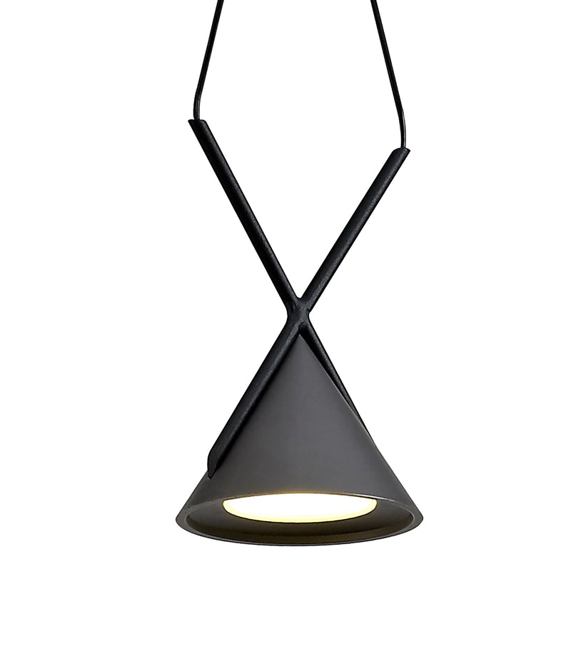Load image into Gallery viewer, C-Lighting Kross Pendant 1 Light, 1 x 3W LED, 3000K, 110lm, Sand Black/Grey, 3yrs Warranty - 29014
