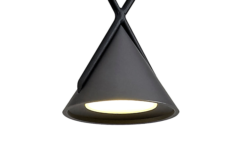 Load image into Gallery viewer, C-Lighting Kross Pendant 1 Light, 1 x 3W LED, 3000K, 110lm, Sand Black/Grey, 3yrs Warranty - 29014
