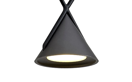 C-Lighting Kross Pendant 1 Light, 1 x 3W LED, 3000K, 110lm, Sand Black/Grey, 3yrs Warranty - 29014