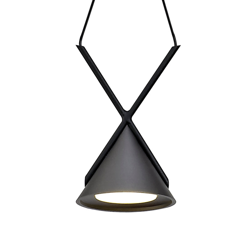 Load image into Gallery viewer, C-Lighting Kross Bar Linear Pendant 3 Light, 3 x 3W LED, 3000K, 350lm, Sand Black/Grey, 3yrs Warranty - 29015
