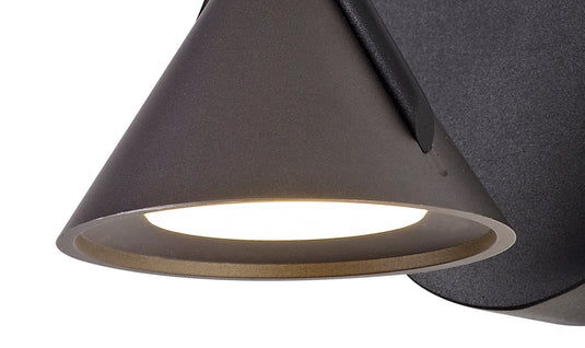 C-Lighting Kross Wall Lamp 1 Light, 1 x 3W LED, 3000K, 110lm, Sand Black/Grey, 3yrs Warranty - 29016