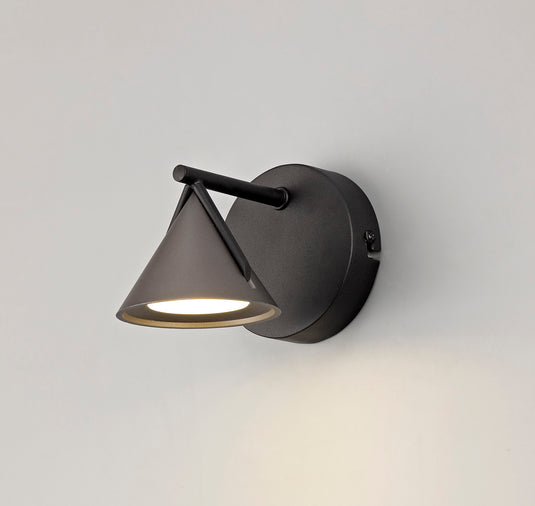 C-Lighting Kross Wall Lamp 1 Light, 1 x 3W LED, 3000K, 110lm, Sand Black/Grey, 3yrs Warranty - 29016