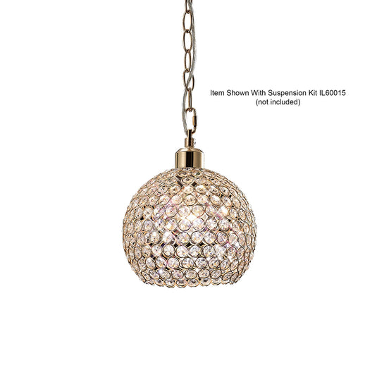 Diyas IL30762 Kudo Ball Non-Electric SHADE ONLY French Gold/Crystal - 21776