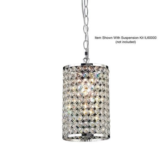 Diyas IL60002 Kudo Cylinder Non-Electric SHADE ONLY Polished Chrome/Crystal - 22132