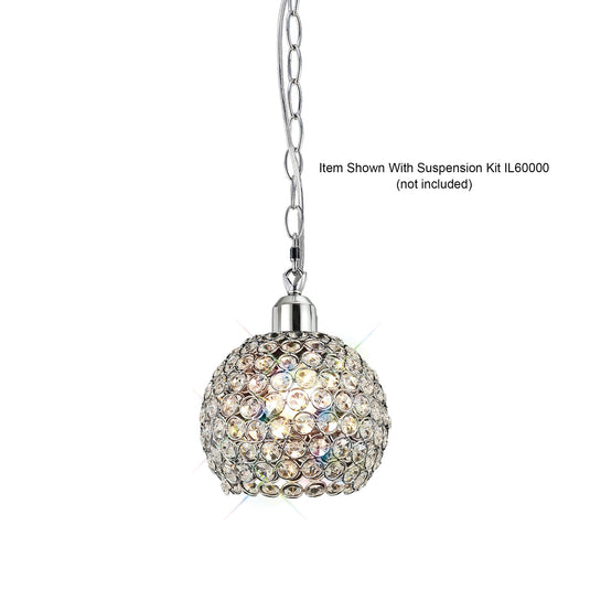 Diyas IL60004 Kudo Ball Non-Electric SHADE ONLY Polished Chrome/Crystal - 38547