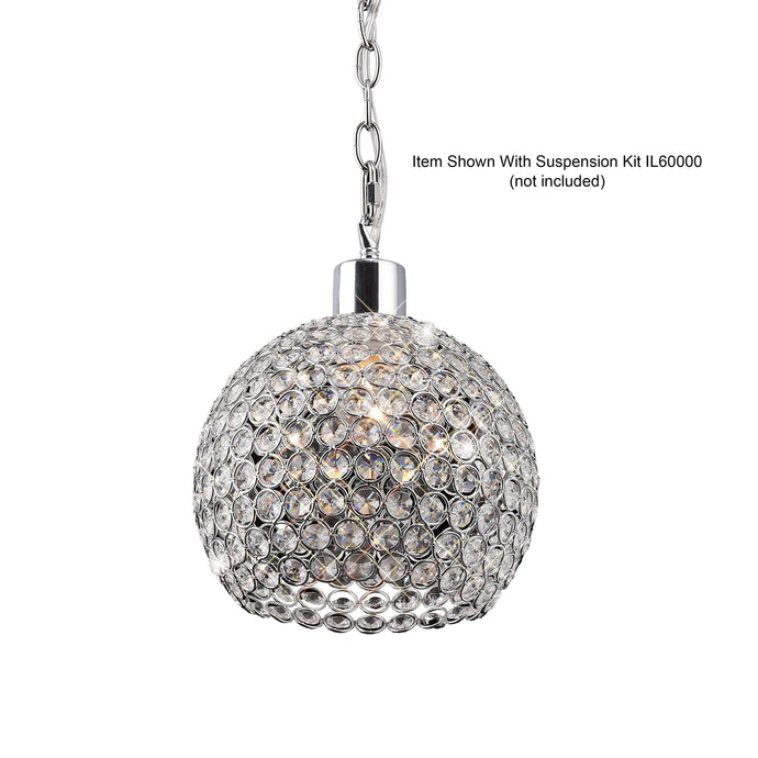 Diyas IL60007 Kudo Crystal Ball Non-Electric SHADE ONLY Polished Chrome/Crystal - 38549