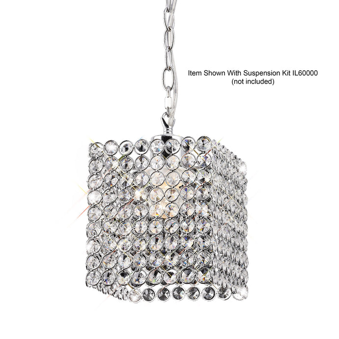 Diyas IL60009 Kudo Crystal Square Non-Electric SHADE ONLY Polished Chrome/Crystal - 20214
