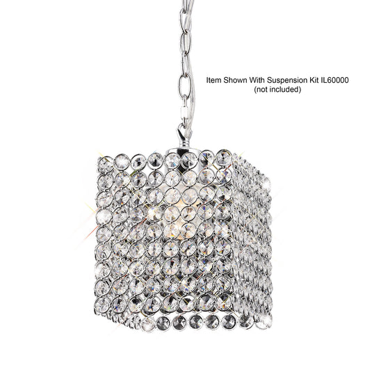 Diyas IL60009 Kudo Crystal Square Non-Electric SHADE ONLY Polished Chrome/Crystal - 20214