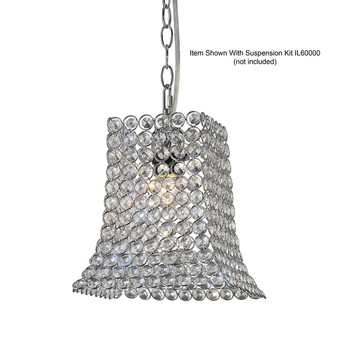 Diyas IL60019 Kudo Crystal Curved Trapezium Non-Electric SHADE ONLY Polished Chrome/Crystal - 20212