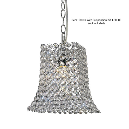 Diyas IL60019 Kudo Crystal Curved Trapezium Non-Electric SHADE ONLY Polished Chrome/Crystal - 20212