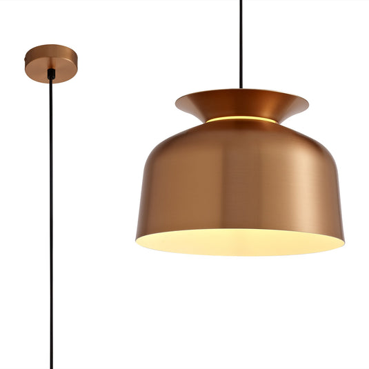 C-Lighting Lamberhurst Single Pendant, 1 Light Adjustable E27, Copper - 29067