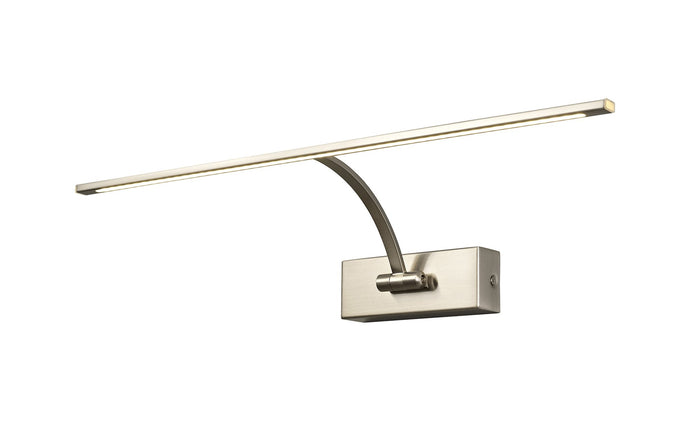 C-Lighting Langton Large 1 Arm Wall Lamp/Picture Light, 1 x 10W LED, 3000K, 850lm, Satin Nickel, 3yrs Warranty - 29265