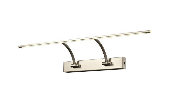 C-Lighting Langton Small 2 Arm Wall Lamp/Picture Light, 1 x 14W LED, 3000K, 1070lm, Satin Nickel, 3yrs Warranty - 29266
