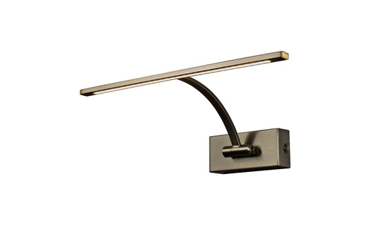 C-Lighting Langton Small 1 Arm Wall Lamp/Picture Light, 1 x 6W LED, 3000K, 470lm, Bronze, 3yrs Warranty - 29268