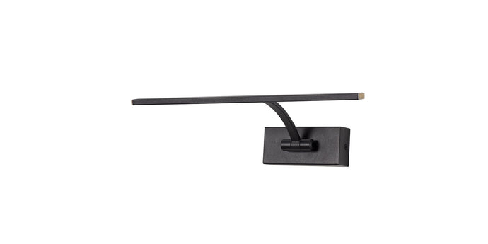 C-Lighting Langton Small 1 Arm Wall Lamp/Picture Light, 1 x 6W LED, 3000K, 470lm, Sand Black, 3yrs Warranty - 33216