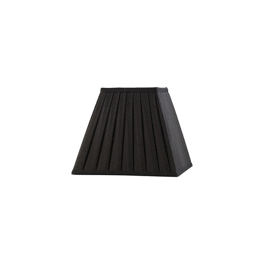 Diyas ILS20221 Leela Square Pleated Fabric Shade Black 100/200mm x 156mm - 38633