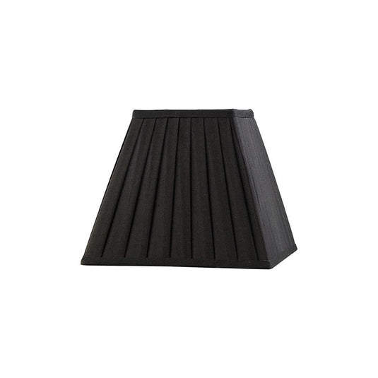 Diyas ILS20222 Leela Square Pleated Fabric Shade Black 138/250mm x 206mm - 38634