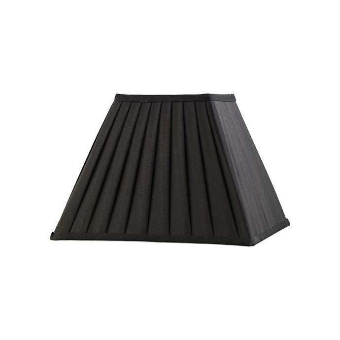 Diyas ILS20223 Leela Square Pleated Fabric Shade Black 150/300mm x 225mm - 38635