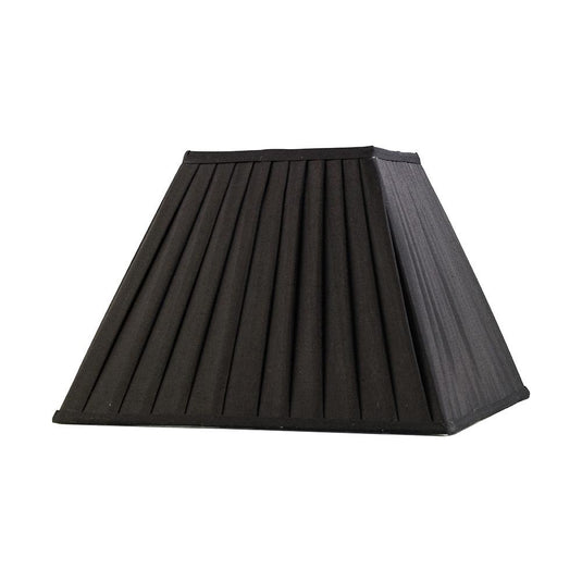Diyas ILS20224 Leela Square Pleated Fabric Shade Black 175/350mm x 250mm - 38636