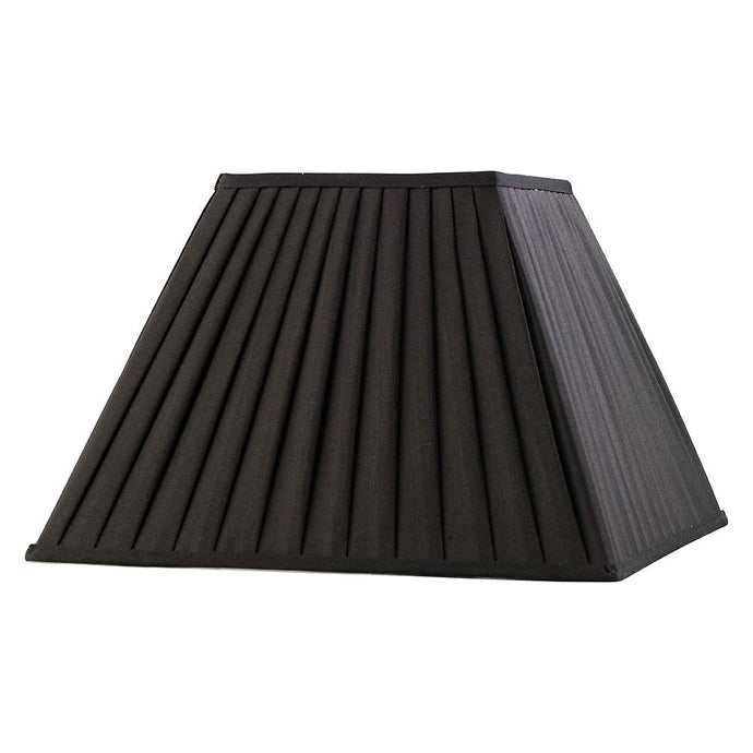 Diyas ILS20225 Leela Square Pleated Fabric Shade Black 200/400mm x 275mm - 38637