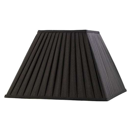 Diyas ILS20225 Leela Square Pleated Fabric Shade Black 200/400mm x 275mm - 38637
