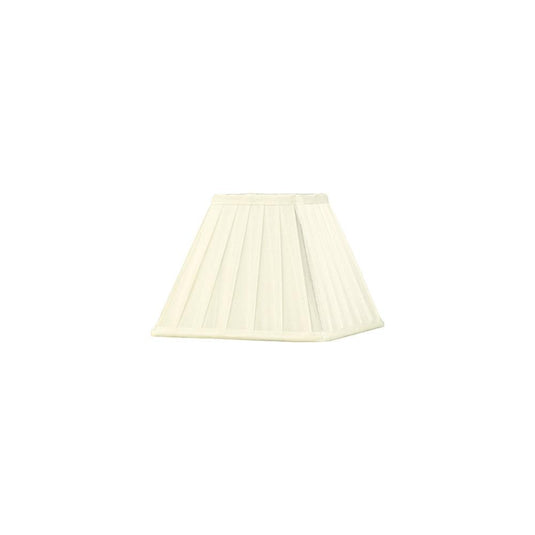 Diyas ILS20226 Leela Square Pleated Fabric Shade Ivory 100/200mm x 156mm - 38638