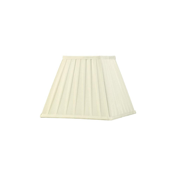 Diyas ILS20227 Leela Square Pleated Fabric Shade Ivory 138/250mm x 206mm - 38639