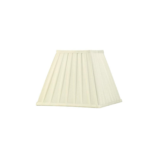 Diyas ILS20227 Leela Square Pleated Fabric Shade Ivory 138/250mm x 206mm - 38639