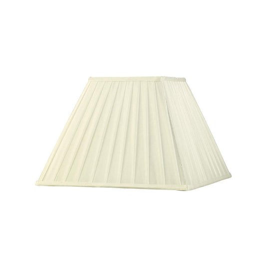 Diyas ILS20229 Leela Square Pleated Fabric Shade Ivory 175/350mm x 250mm - 38641