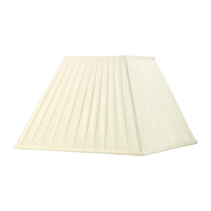 Diyas ILS20230 Leela Square Pleated Fabric Shade Ivory 200/400mm x 275mm - 38642