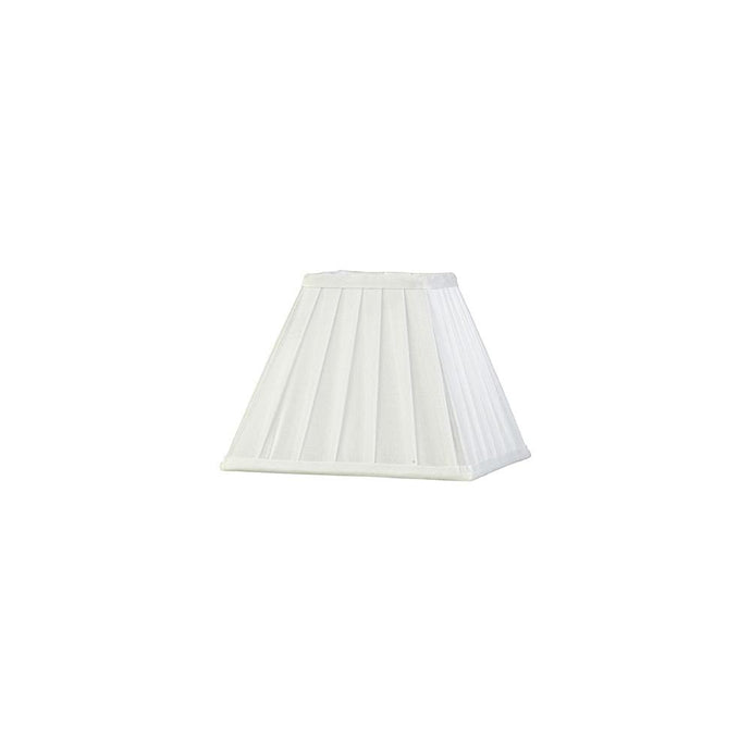 Diyas ILS20231 Leela Square Pleated Fabric Shade White 100/200mm x 156mm - 38643