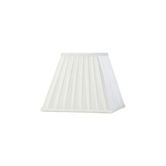 Diyas ILS20232 Leela Square Pleated Fabric Shade White 138/250mm x 206mm - 38644