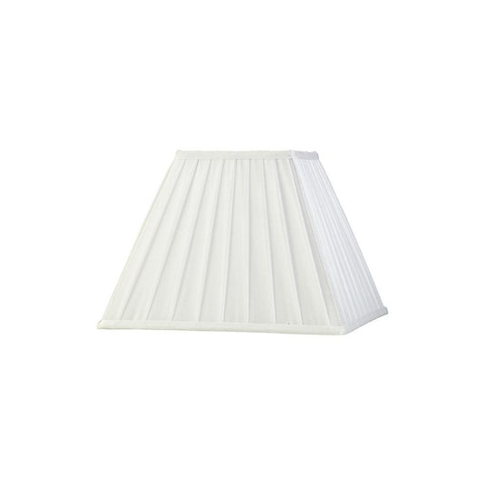 Diyas ILS20233 Leela Square Pleated Fabric Shade White 150/300mm x 225mm - 38645