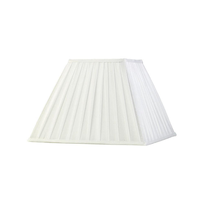 Diyas ILS20234 Leela Square Pleated Fabric Shade White 175/350mm x 250mm - 38646