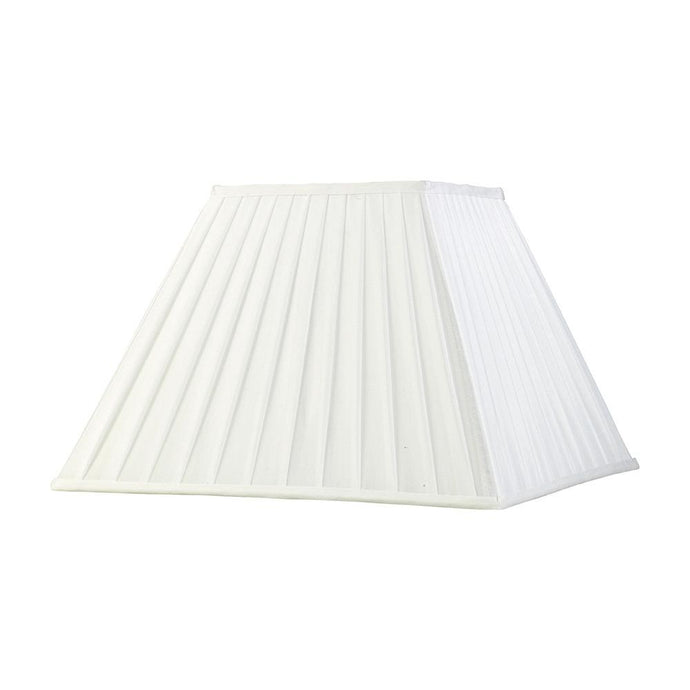 Diyas ILS20235 Leela Square Pleated Fabric Shade White 200/400mm x 275mm - 38647